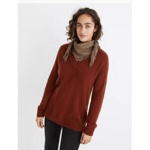 Madewell Bartlett V-Neck Pullover Sweater in Coziest‎ Yarn Size XS